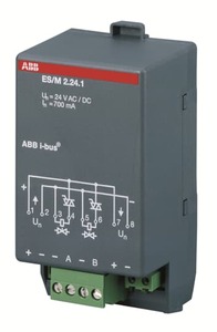 KNX Elektronische Heizung Aktoren, 2 Binärausgänge, 24VAC / 24VDC, anthrazit, Ref. ES/M 2.24.1