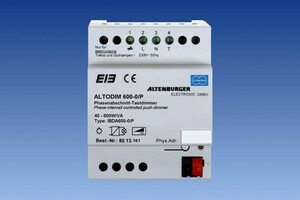 ALTODIM/P EIB/KNX-DIMMER bis 2 kW Leistung in Reiheneinbauform mit programmierbarem, internem Szenen-speicher ALTODIM 600-0/P