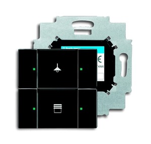 KNX Tastsensoren 4 Wippen, serie FUTURE LINEAR, matte black, Ref. 6126/01-885