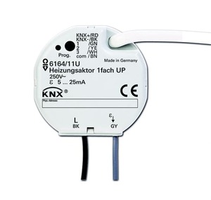 KNX Elektronische Heizung Aktoren mit Eingänges, 1 Binärausgang, 3 Eingänge, UP, Ref. 6164/11 U