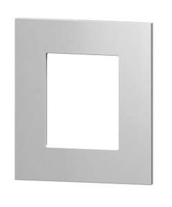 Square Plate 71 (FormFlankNF) (80x80) 1 window (60x60) Silver Plastic