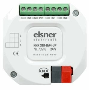 KNX S1E-BA4-UP PS  KNX Actuator, 1 drive OUT, 4 IN, 24 V DC