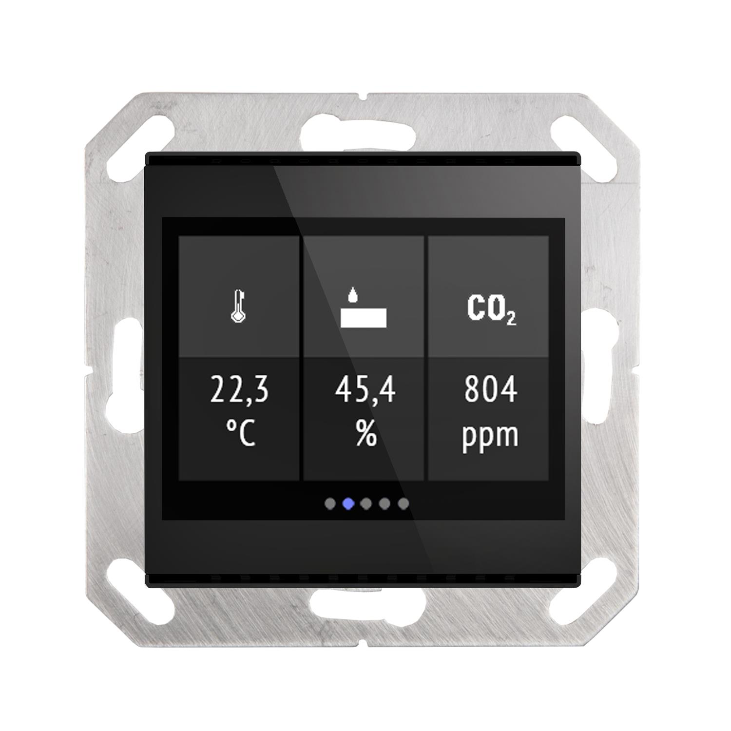 Raumregler Cala Touch KNX T mit Temperatur-, Feuchte- und CO2-Sensor