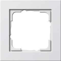 Einfacher  Rahmen, serie E 2, pure white bright, Ref. 0211 29