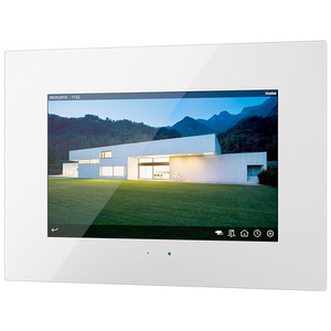 KNX RF touch panel Kapacitiv, 10.1" Zoll, mit Video-Gegensprechanlage, serie HC3L, glass white, Ref. HC3L-KNX-GW