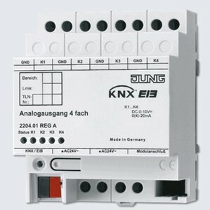 KNX Analog Aktoren, 4 Binärausgänge, Ref. 2204.01 REGA