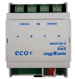 KNX binär Eingänge, BE4F230-E, 4 Eingänge, 230VAC, DIN-Schienen, serie ECO+, Ref. 79532