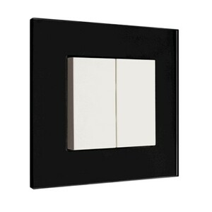 Verdreifachen Rahmen, serie EXCLUSIV 55, glass, black, Ref. 86343