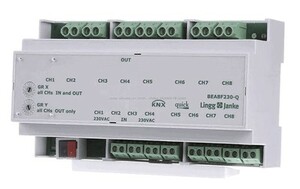 KNX Konmutation Aktoren mit Eingänges, BEA8F230-Q, 8 Binärausgänge , 8 Eingänge 230VAC, 230VAC, 16A C-Last, DIN-Schienen, serie QUICK, Ref. Q79242