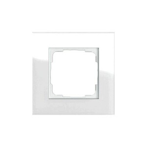 Einfacher  Rahmen, serie GLASS SERIE, glass white, Ref. BE-GTR1W.01