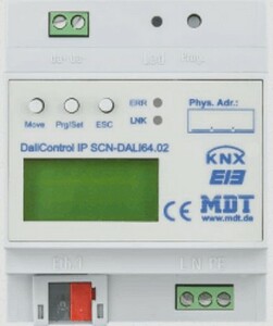 KNX DALI / DALI 2 Compatible Beleuchtung Gateway, 16 grupos, 64 balastros, con Visualisierung, DIN-Schienen, Ref. SCN-DALI64.03