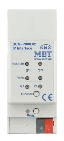 KNXnet/IP Programmierschnittstellen, 4 Tunnelverbindungen, DIN-Schienen, Ref. SCN-IP000.02