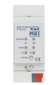 KNXnet/IP Router secure Programmierschnittstellen, 4 Tunnelverbindungen, DIN-Schienen, Ref. SCN-IP100.03