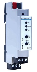 KNX Dimmer Aktoren, KNX IO 534, LED 12/24VDC, 4 Binärausgänge, Konstantspannung, RGB / RGBW, 6A, 144W, DIN-Schienen, Ref. 5314