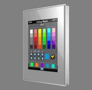 KNX Raumcontroller Mit Touchdisplay, 4.3", 2 Eingänge, Eingänge Für Temperatursensoren / Potenzialfrei, serie Z41 Lite, silver, Ref.  ZVI-Z41LIT-SP
