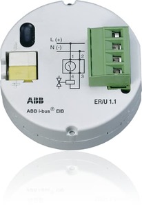 Elektronische Heizung Relay, 1 Binärausgang, 230VAC / 24VAC / 24VDC, 1A - 1.9A, flush mount, Ref. ER/U 1.1