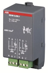 KNX Elektronische Heizung Aktoren, 2 Binärausgänge, 230VAC, anthrazit, Ref. ES/M 2.230.1