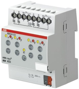 KNX Elektronische Heizung Aktoren, 4 Binärausgänge, DIN-Schienen, hellgrau, Ref. ES/S 4.1.2.1
