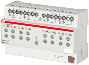 KNX Elektronische Heizung Aktoren, 8 Binärausgänge, DIN-Schienen, hellgrau, Ref. ES/S 8.1.2.1