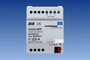ALTODIM/P EIB/KNX-DIMMER bis 2 kW Leistung in Reiheneinbauform mit programmierbarem, internem Szenen-speicher ALTODIM 600/P