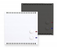 KNX thermostate 2 Wippen, SK30-TTHC-VOC-PB white, mit Feuchte / VOC sensor, 2 Eingänge, Potenzialfrei, Mit Handbedienung, with temperature probe input, PT1000, white, Ref. 30543371