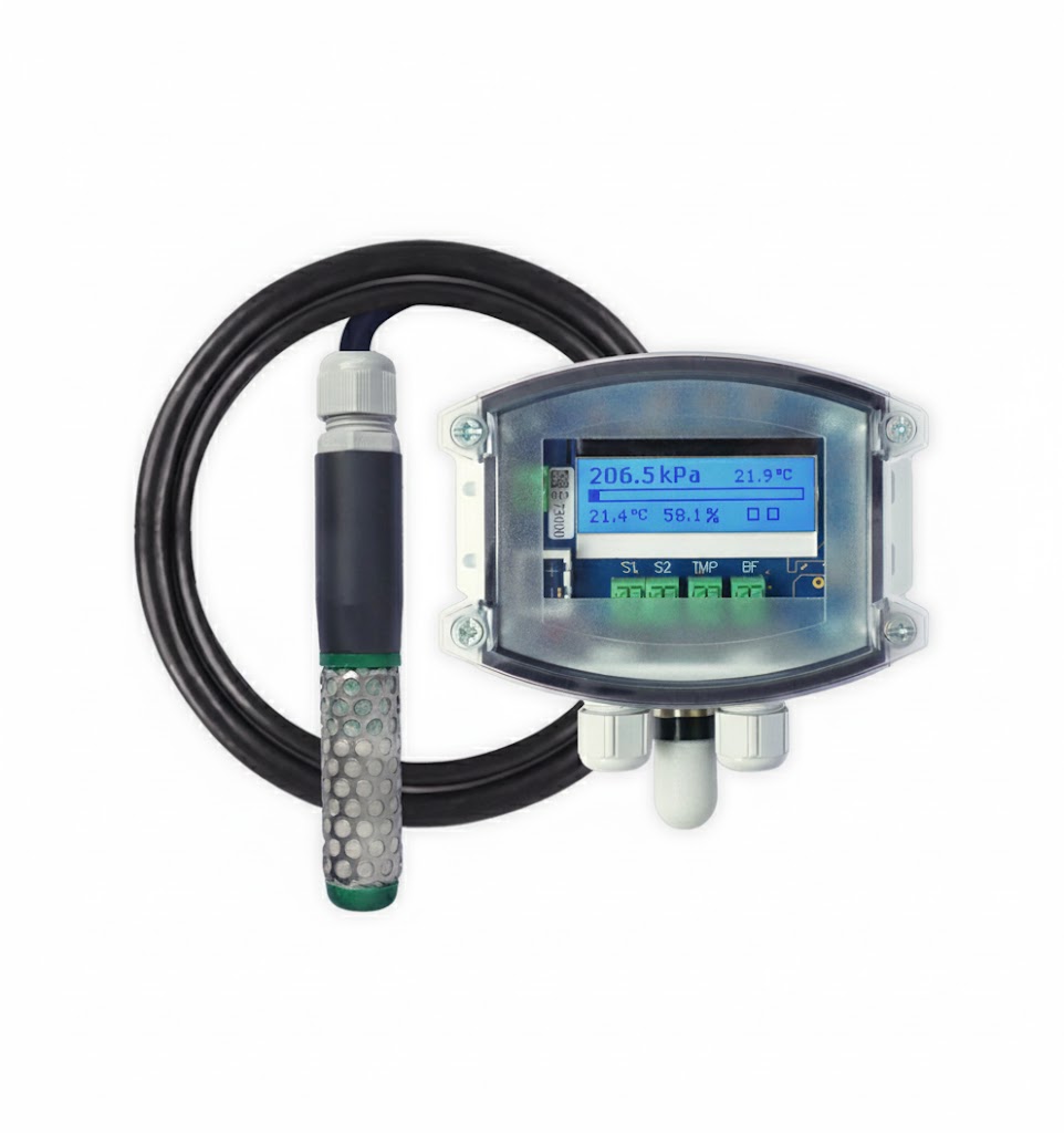 KNX S8 Messsystem zur Bestimmung der Bodenfeuchtetemperatur, inklusive Wasserstandssensor, Kabellänge 5 m, mit Außenfeuchtetemperatursensor, AP, IP54/65, Ref. 30805121