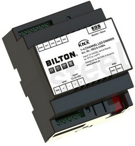 KNX REG LED-Dimmer Steel 4 Kanal für Verteilereinbau, 12-24V  DC, Konstantspannung, Ref. REG-S24904