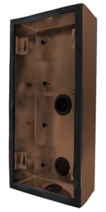 DoorBird D2101V Aufputz Montagerückgehäuse, Edelstahl V4A, gebürstet, PVD Beschichtung mit Bronze-Optik