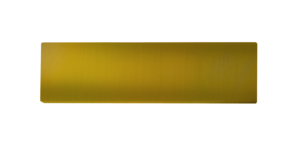 Namensschild  eine Ruftaste einer DoorBird D21x Video Türstation, gebürstetes Edelstahl, Gold-Finish, nicht graviert, selbstklebend