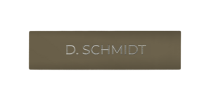 Namensschild IP DoorBird D21x  individuelle Gravur Edelstahl V4A, pulverbeschichtet, seidenmatt , RAL 7006
