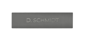 Namensschild IP DoorBird D21x  individuelle Gravur Edelstahl V4A, pulverbeschichtet, seidenmatt , RAL 9007