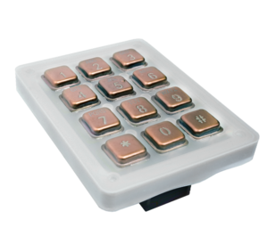 DoorBird Keypad Module D2101KV V4A stainless steel, brushed, PVD-coated with bronze finish