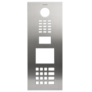 Front panel for DoorBird D21DKV, stainless steel V2A, brushed