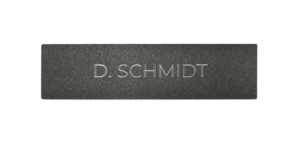 Namensschild für eine Ruftaste einer DoorBird D21x Video Türstation, Edelstahl V4A, pulverbeschichtet, seidenmatt, DB 703 