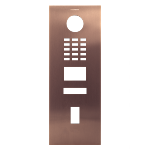 Front panel  for DoorBird D2101FV EKEY, stainless steel V4A, brushed, PVD coating with bronze-finish