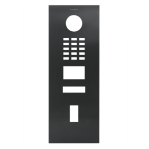 Front panel for DoorBird D2101FV EKEY, stainless steel V4A, PVD coating with titanium-finish