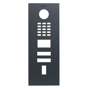 Front panel for DoorBird D2102FV EKEY, stainless steel V2A, powder-coated, semi-gloss, RAL 7016