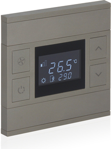 KNX Thermostate 4 Wippen, Mit Display und ohne Status, Mit Handbedienung, serie ORIA, Ref. INT-OT2-070100