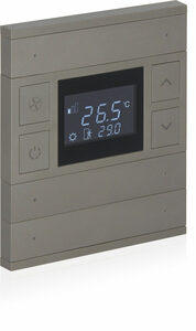 KNX Thermostate 6 Wippen, Mit Display und ohne Status, Mit Handbedienung, serie ORIA, bronze, Ref. INT-OT3-070100