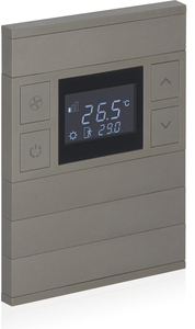 KNX Thermostate 8 Wippen, Mit Display und ohne Status, Mit Handbedienung, serie ORIA, Ref. INT-OT4-070100
