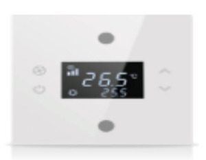 KNX Tastsensoren 2 Wippen, Mit Thermostat, Mit Display, serie ROSA Solid, Ref. INT-RST1-0200F1