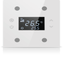 KNX Tastsensoren 4 Wippen, Mit Thermostat, Mit Display, serie ROSA Solid, Ref. INT-RST2-0200F1