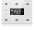 KNX Tastsensoren 6 Wippen, Mit Thermostat, Mit Display, serie ROSA Solid, Ref. INT-RST3-0200F1