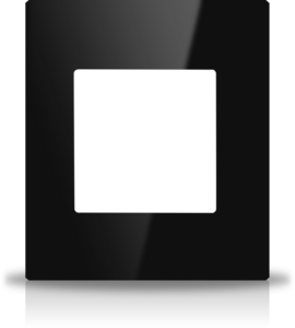 Einfacher  Rahmen, serie MONA, black, Ref. MN-B-FE1