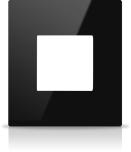 Einfacher  Rahmen, serie MONA, black, Ref. MN-B-FMI2