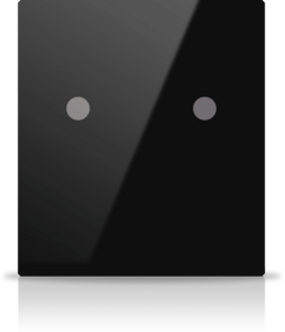 KNX Tastsensoren 2 Wippen, Mit Status-LED, serie MONA, black, Ref. MN-B-S02