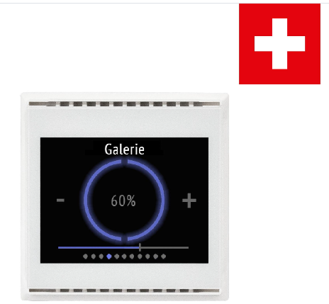 Cala Touch KNX T 3.x CH, pure white Raum-Controller mit Temperatursensor, für schweizer Installations-System