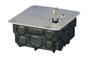KNX/EIB Bedientableau mit 1 LED, Schlüsselschalter Aufputz, Unterputzmontage