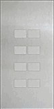 KNX Tastsensoren 8 Wippen, serie LARGHO, aluminium (raised), Ref. 60601-1121-09-0B