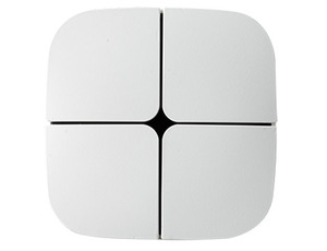 Minipad, 4 Schalter, 4 Eingänge, Temperatursensor, weiss, schwarzes Kreuz